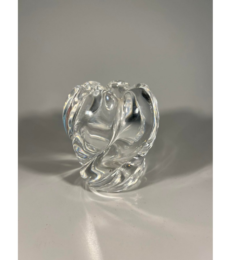 Vaza storo presuoto stiklo, Mid-century modern stiliaus. Autorinė. Gali būti ir žvakidė. Kaina 18