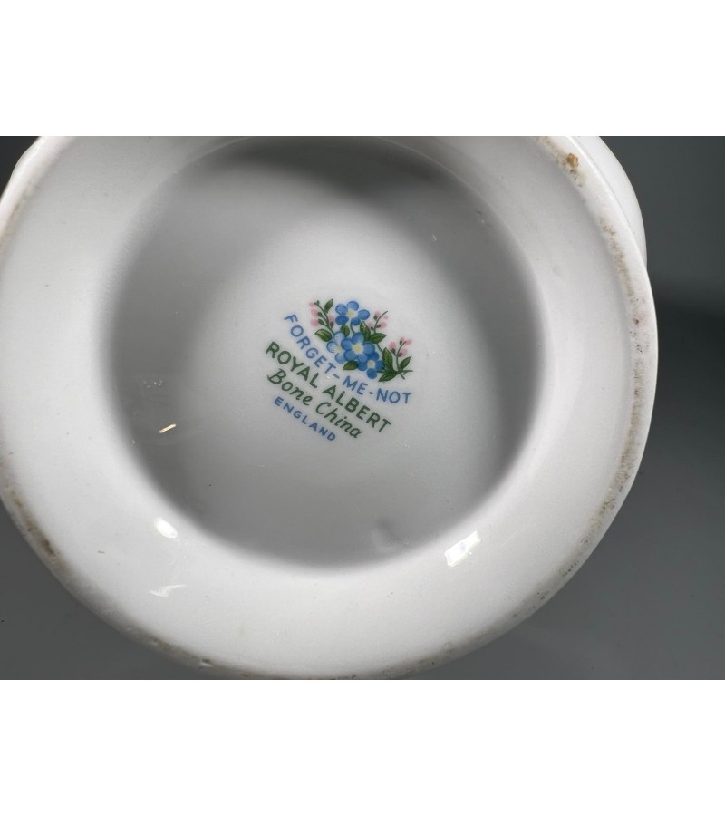 Arbatinis, kavinukas porcelianinis Royal Albert, Bone China, England, FORGET ME NOT. Kaina 36