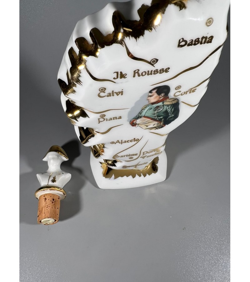 Grafinas likeriui porcelianinis Napoleon, Korsikos salos žemėlapis. Prancūzija. Napoleon. France. Limoges Porcelaine De Luxe. Kaina 43