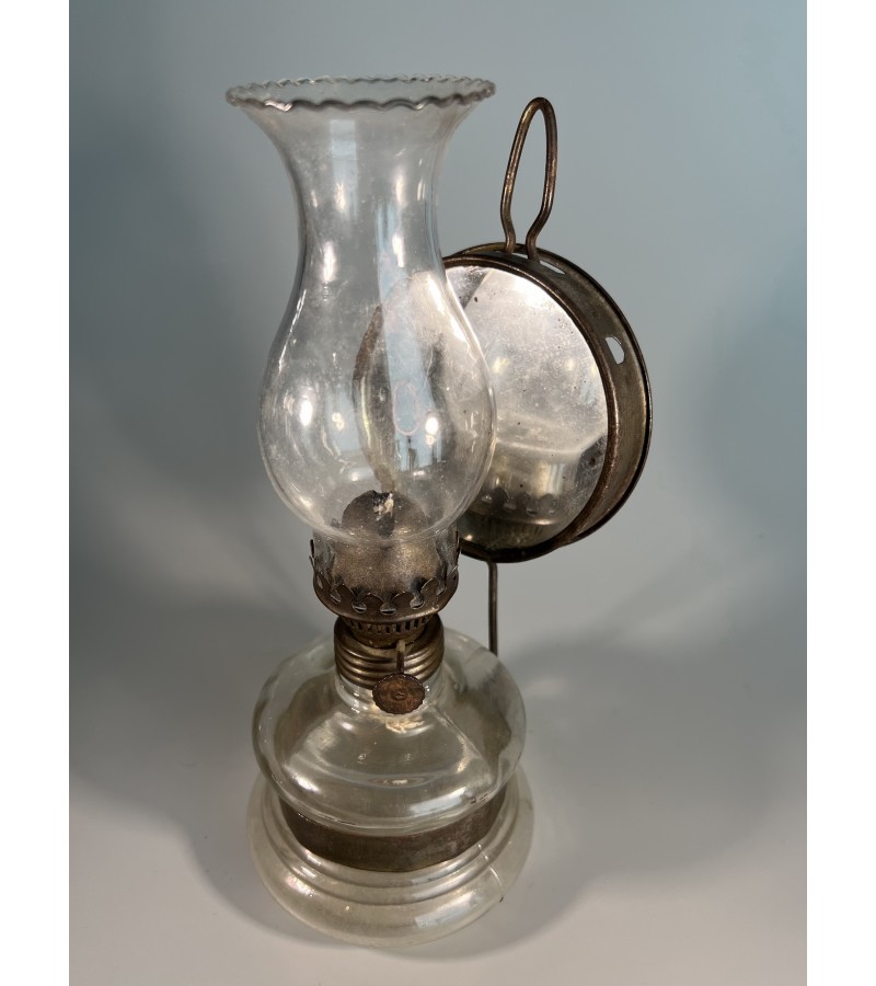 Žibalinė lempa pakabinama, pastatoma veidrodiniu atspindžiu antikvarinė. Kaina 52