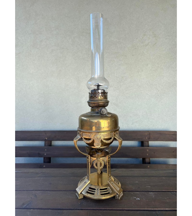 Žibalinė lempa antikvarinė, bronzinė. Kaina 187