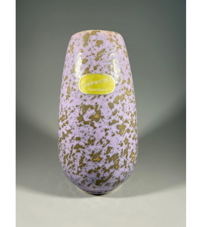 Vazelė keraminė, glazūruota, Mid-century modern stiliaus, Gräfenroda handgemalt. Made in Germany. Kaina 26