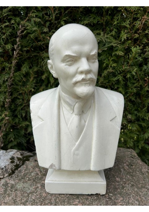 Biustas Lenino gipsinis didelis, sovietinis, tarybinių laikų. 1958 m. Kaina 133