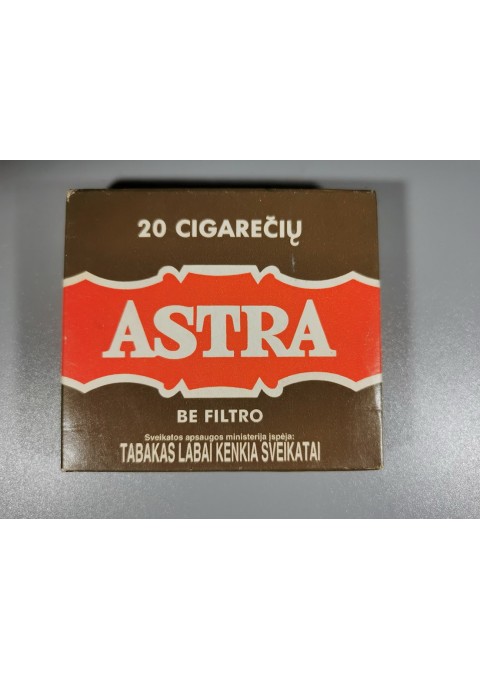 Cigaretės Astra kolekcinės. Nenaudota. Gamintos Klaipėdoje iki 1997 m. Kaina 18