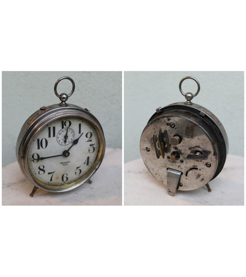 Laikrodis, žadintuvas antikvarinis, veikiantis, Westclock Big Ben. Made by Westclock Co. La Salle, ILL. , U. S. A. 1919 m. Kaina 158
