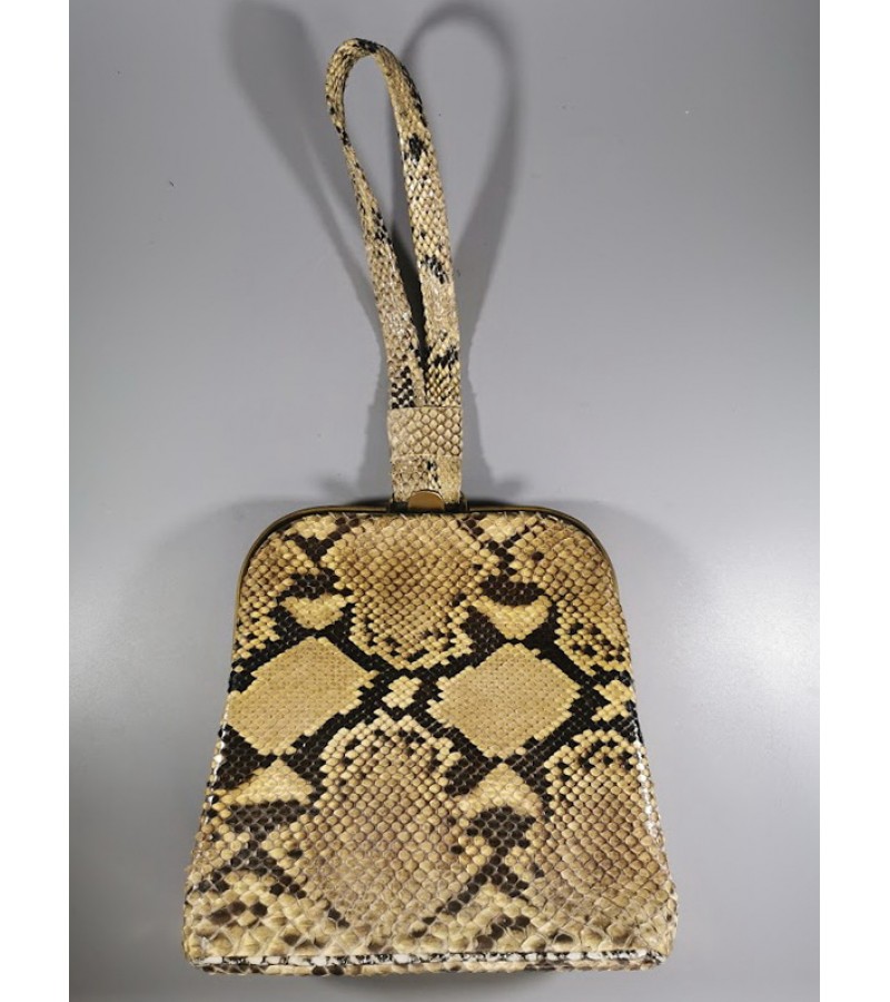 Rankinukas, rankinė, delninukė vintažinė, retro stiliaus gyvatės odos. Kaina 87