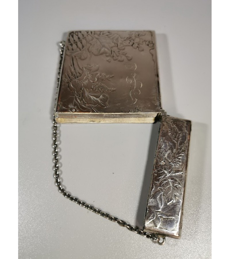 Dėklas, rankinė sidabrinė Carnet de bal - carne, pobūvių, vizitinėms kortelėms ar pan. antikvariniė Sidabras Sterling (925 praba) Svoris 50 g. Kaina 93