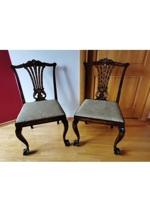 Kėdės Chippendale stiliaus, antikvarinės. 2 vnt. Kaina po 83