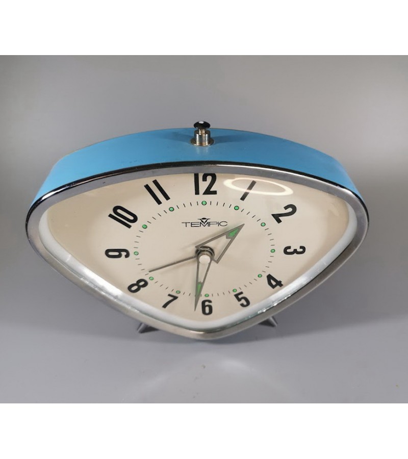 Laikrodis TEMPIC stilingas, vokiškas, Mid- century modern stiliaus. Veikiantis, patikrintas laikrodininko. Kaina 87