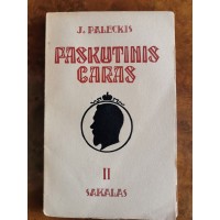 Knyga Paskutinis caras. J. Paleckis. 1937 m. Kaina 16