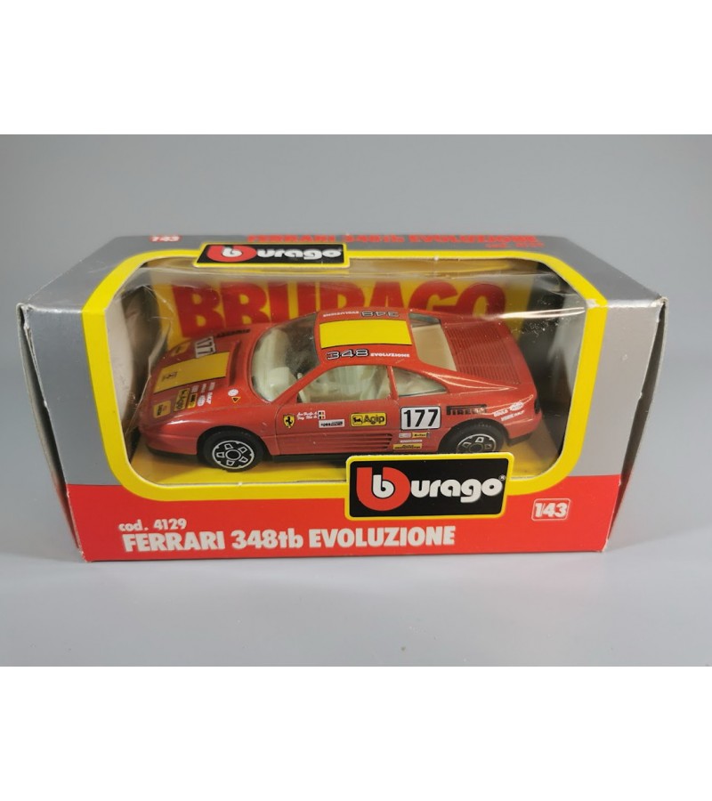 Mašinėlė, kolekcinis modelis Ferrari 348tb originalioje dėžutėje. Mastelis 1:43. Bburago, Italija. 1992 m. Kaina 18