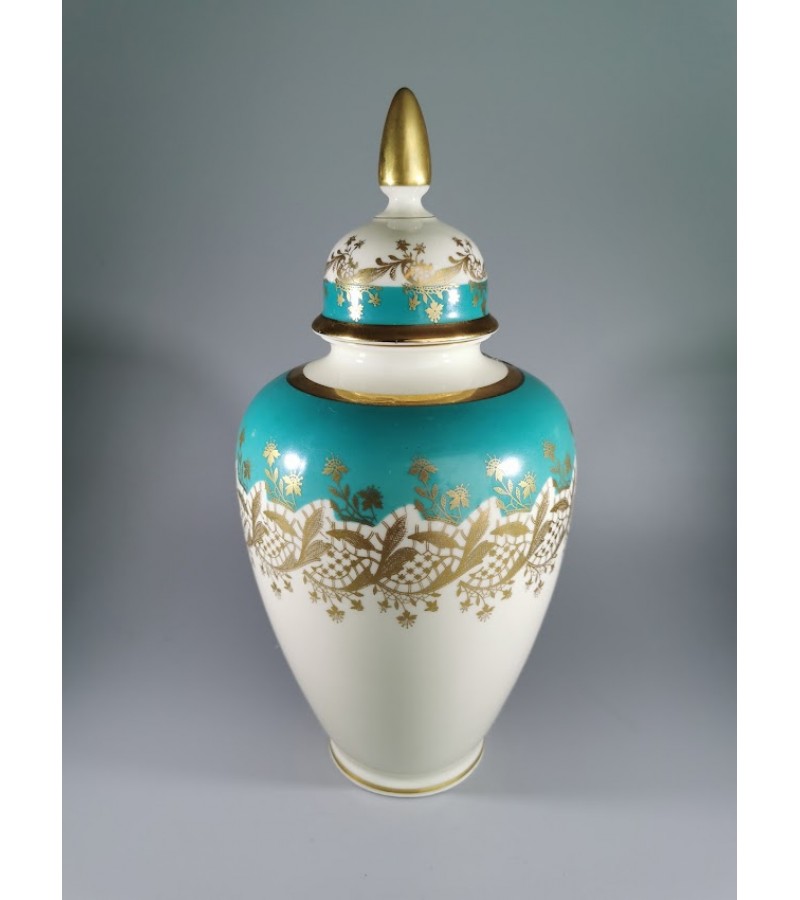 Vaza urna porcelianinė Alka Kunst Bavaria 22 kt. gold. Germany. Kaina 53