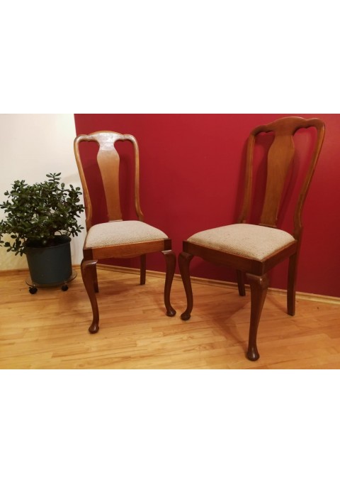 Kėdės Chippendale stiliaus antikvarinės, tvirtos. 2 vnt. Kaina po 43