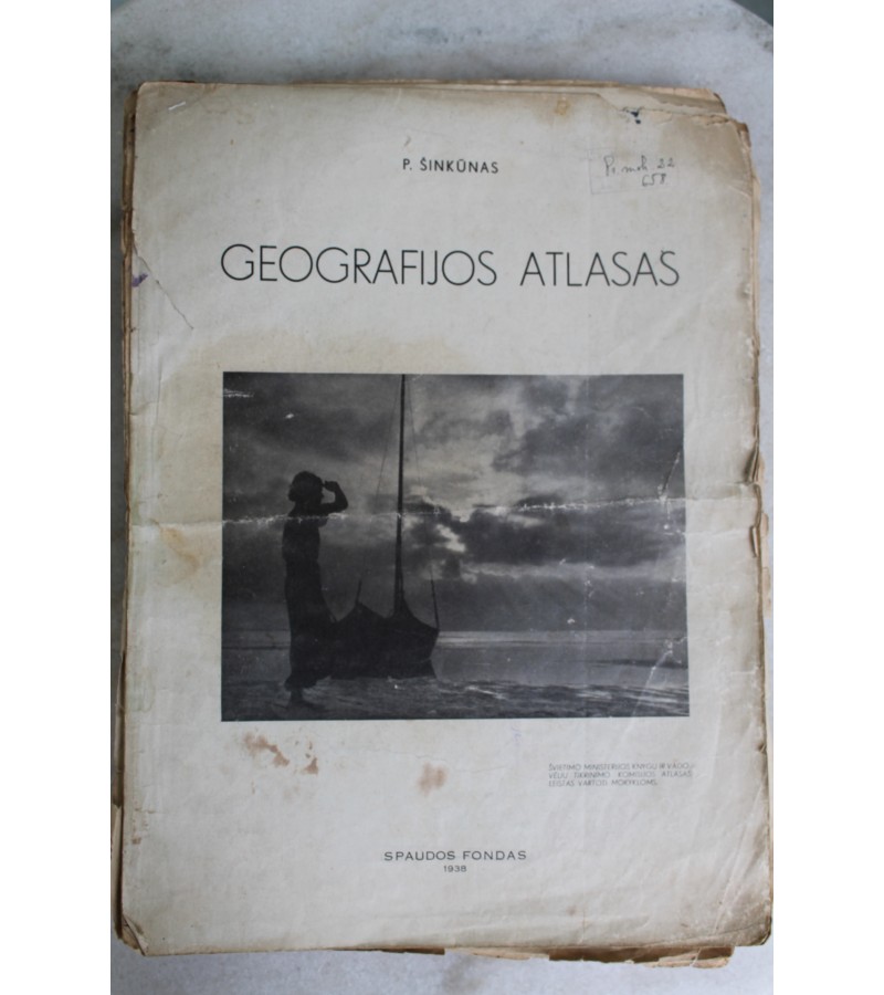 Geografijos atlasas. 1938 m. Kaina 8 Eur.