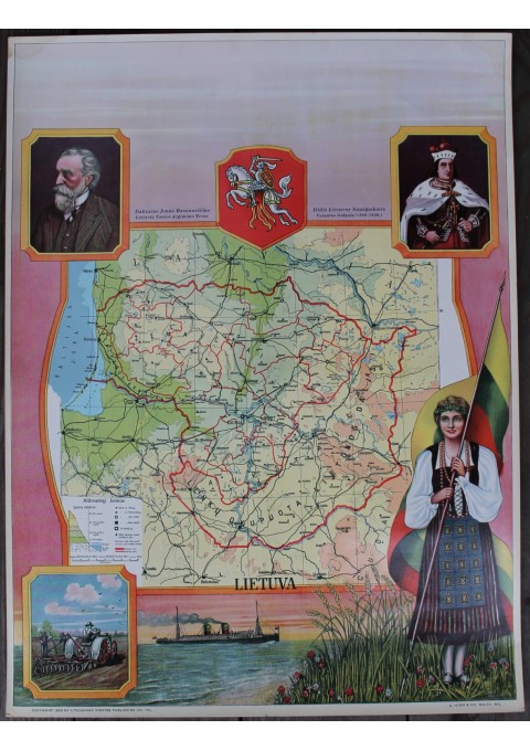 Plakatas Lietuva. 1929 m. Kaina 152
