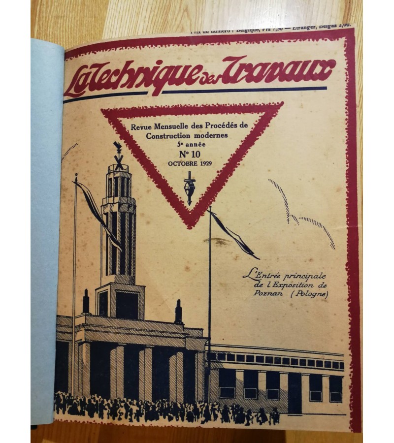 Žurnalas La technique des travaux, 1929 m. Kaina 21