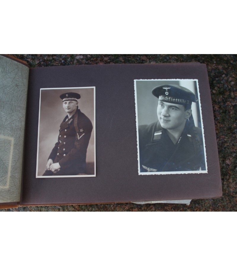 Albumas vokiečių karinio jūrų laivyno jūreivio su 85 nuotraukomis. Kaina 137 Eur.