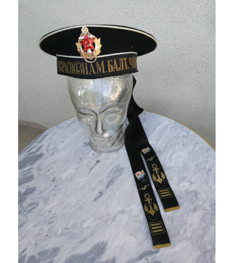 Jūreivio dembelio uniforminė kepurė su krabu Tolimųjų Rytų. Raudonosios Vėliavos laivynas. Kaina 58