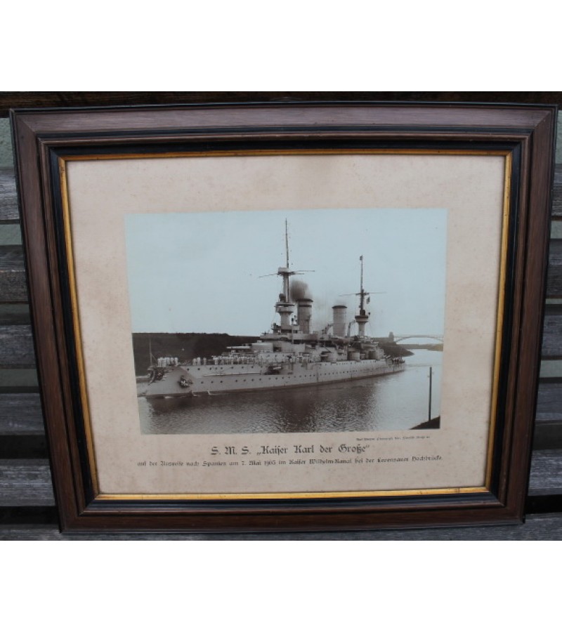 Vokieciu karo laivas Kaizer. Nuotrauka. Kaina 47