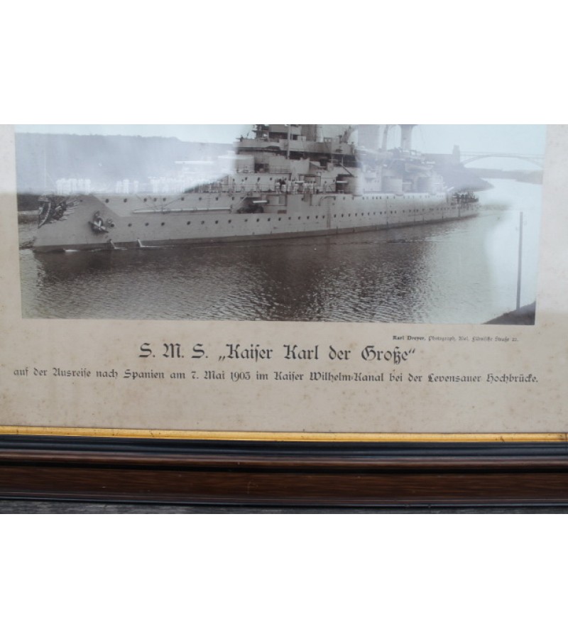Vokieciu karo laivas Kaizer. Nuotrauka. Kaina 47