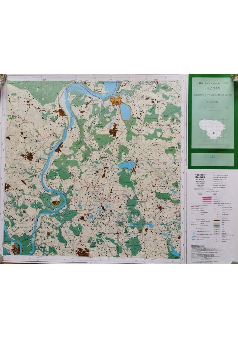 Žemėlapiai, 1998 m. Kosminio vaizdo žemėlapiai laminuoti, 1-as leidimas: Jieznas, Elektrėnai, Plateliai, Švenčionys, Arimonys. Kaina po 22