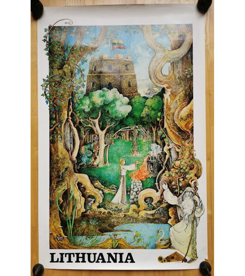 Plakatas LITHUANIA. Gintaras Karosas, 1977 m. Originalas. Kaina 388
