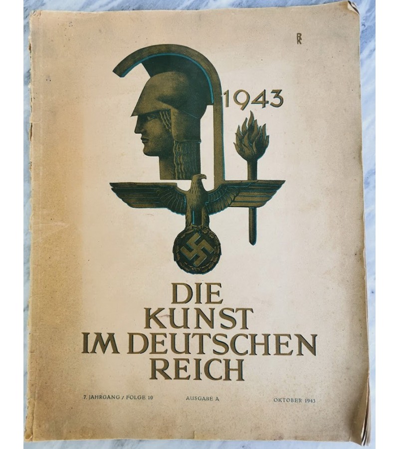 Žurnalas Die Kunst im Deutschen Reich (Vokietijos Reicho menas). 1943 m. spalis. Kaina 32