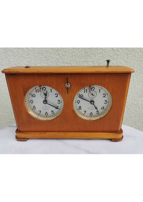Laikrodis šachmatų tarybinis ЧАС 2 З-Д МОСКВА. 1950 m. Veikiantis. Kaina 107