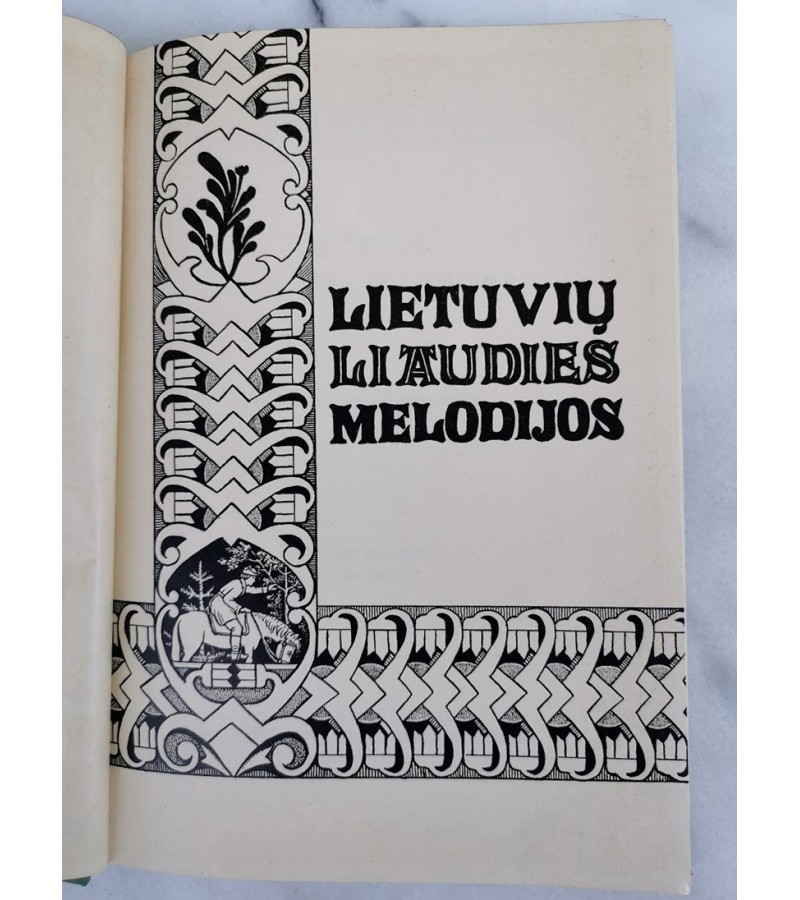 Knyga Lietuvių liaudies melodijos Lithuanian folk-melodies. Jadvyga Čiurlionytė. 1938 m. Kaina 92