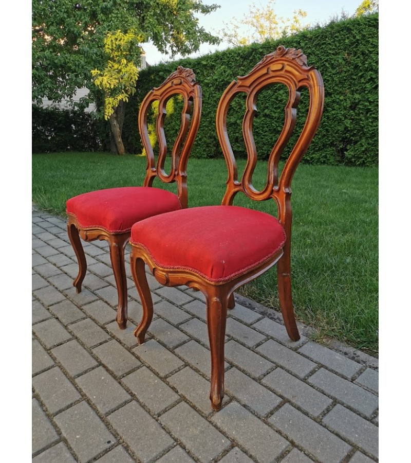 Kėdės antikvarinės, 2 vnt. Spyruoklinės. Kaina po 21