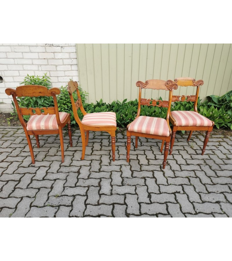Kėdės antikvarinės, Biedermeier stiliaus. 4 vnt. Kaina po 18
