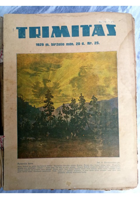 Žurnalų TRIMITAS įrištas rinkinys. 1929, 1930, 1931, 1932, 1933 m. numeriai. Kaina 62 už visus.