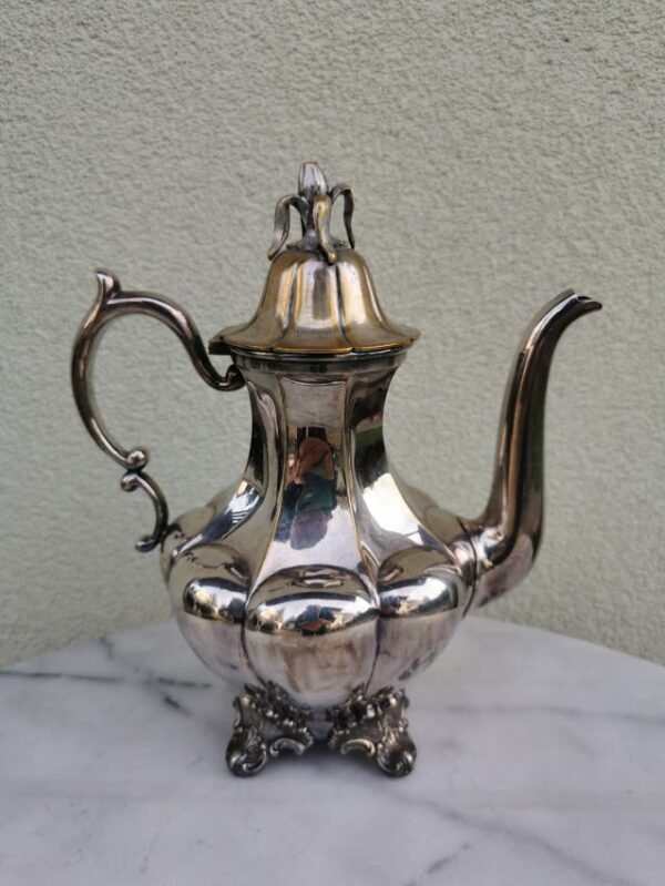 Arbatinis, kavinukas antikvarinis, sidabruotas. Kaina 52