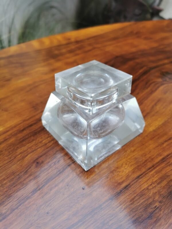 Rašalinė antikvarinė, stiklinė, Art Deco stiliaus. Kaina 23