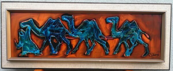 Paveikslas Kupranugariai, rytietiškais motyvais. Kaina 42