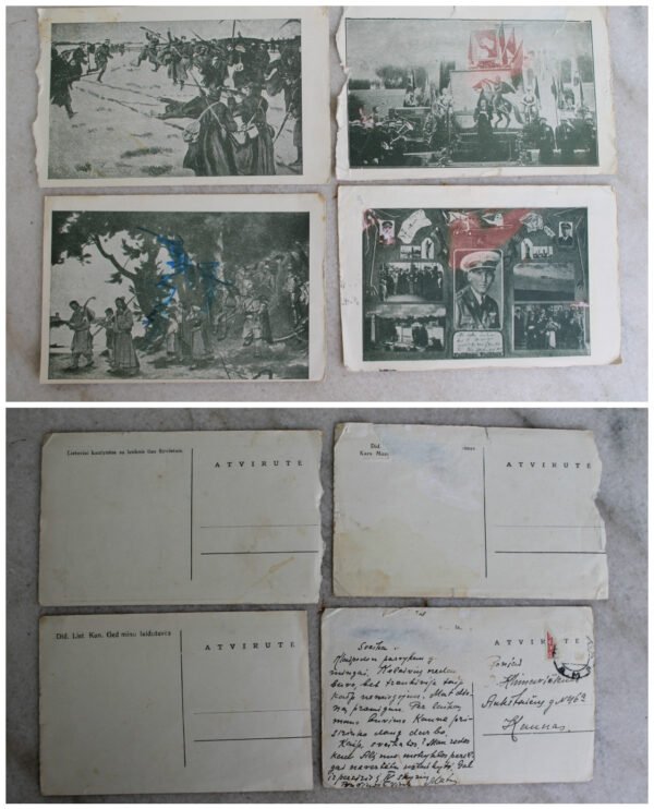 Atvirukai tarpukario Lietuvos. 4 vnt. Kaina 4 uz visas.