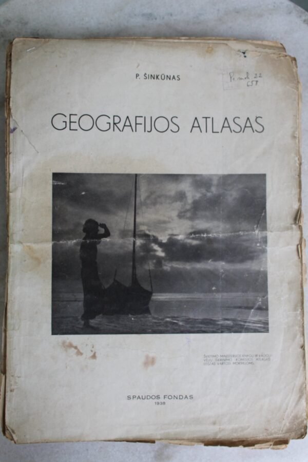 Geografijos atlasas. 1938 m. Kaina 8 Eur.