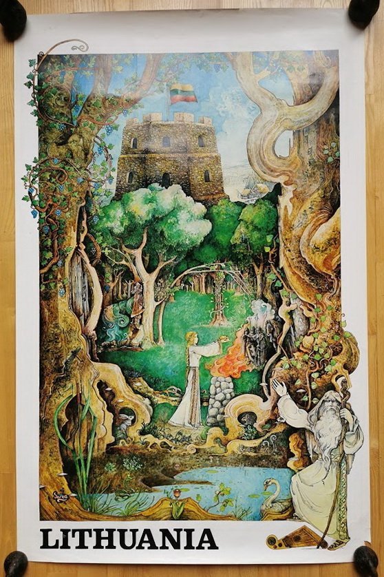 Plakatas LITHUANIA. Gintaras Karosas, 1977 m. Originalas. Kaina 228