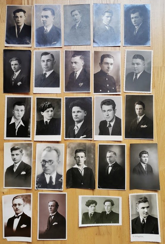 Nuotraukos tarpukario Lietuvos. PARDUOTA: horizont. 4 eilėje pirma, trečia,, ketvirta, penkta, 5 eilėje pirma. Kaina po 2