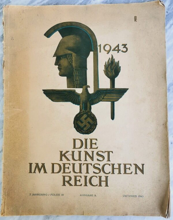Žurnalas Die Kunst im Deutschen Reich (Vokietijos Reicho menas). 1943 m. spalis. Kaina 32