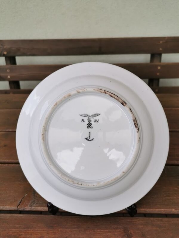 Lėkštė su svastika, vokiška, antikvarinė, II PK  Kalmar. 1940 m. Gili. Kaina 62