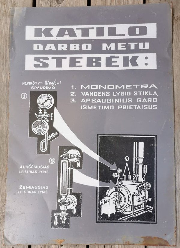 Lentelė, iškaba skardinė, tarybinė Avant-garde stiliaus. Kaina 28