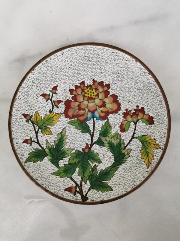 Lėkštė Cloisonne antikvarinė. Kaina 23