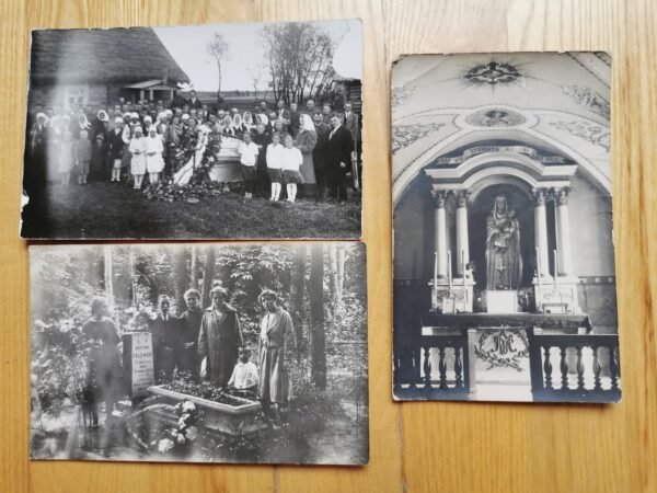 Nuotraukos tarpukario Lietuvos laidotuvių. PARDUOTA paskutinė su bažnyčia. Kaina po 3