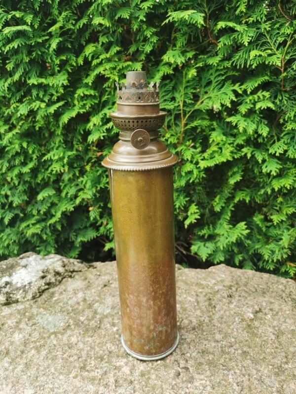 Žibalinė lempa - gilzė, tūta originali. Tranšėjų menas Trench art. Kaina 42