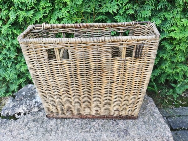 WW2 vokiečių armijos 8 cm sviedinių transportavimo pintas krepšys Wgr.Z.38. WW2 German Army 8 cm Mortar Ammunition Transportation Wicker Basket Wgr.Z.38. Kaina 118