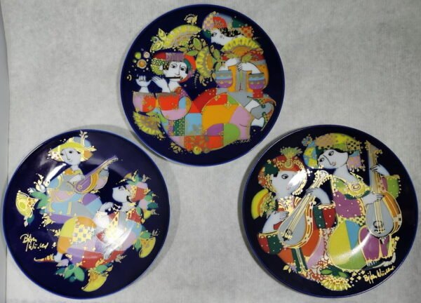 Lėkštės kolekcinės Rosenthal Studio Line design Björn Wiinblad. 3 vnt. Kaina po 26