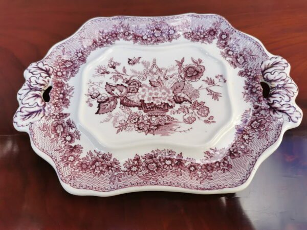 Lėkštė padėklas antikvarinis fajanso Mason's Anglija. Kaina 21