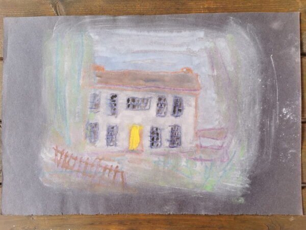 Paveikslas. Autorius Alfredas Kulpa-Kulpavičius (1923-2007). Popierius, mišri technika. Galimai 7-tas dešimtmetis. Dydis: 30 x 45 cm. Kaina 137