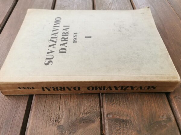 Knyga Suvažiavimo darbai. 1933. I. Juozas Eretas. Kaina 28